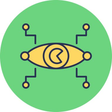 Biyonik Göz. Web simgesi basit illüstrasyon 