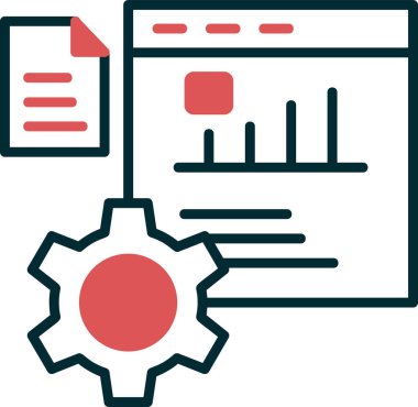 Performans. Web simgesi vektör illüstrasyonu