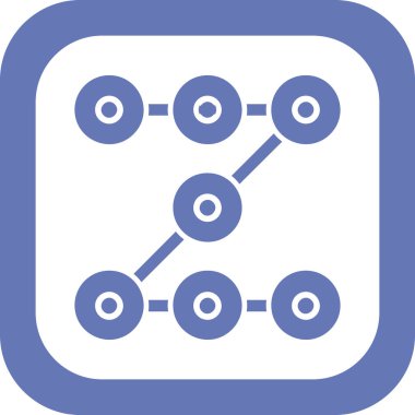 Engelleme zinciri. Web simgesi basit tasarım