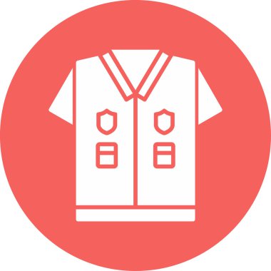 Polis üniforması. Web simgesi basit illüstrasyon