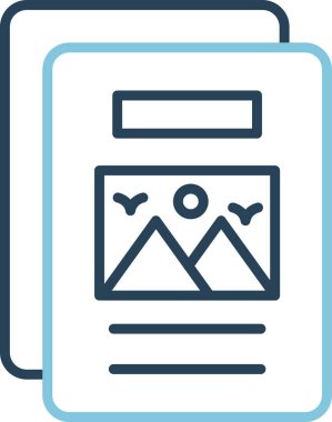 Broşür web simgesi. vektör illüstrasyonu