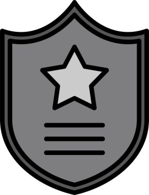 Polis rozeti. Web simgesi basit illüstrasyon