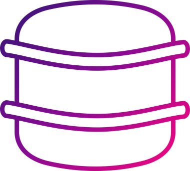 Macaron simgesi vektör illüstrasyon tasarımı