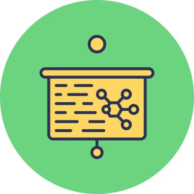 sunum simgesi, vektör illüstrasyonu basit tasarım