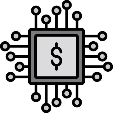 Çip simgesi vektör illüstrasyon tasarımı