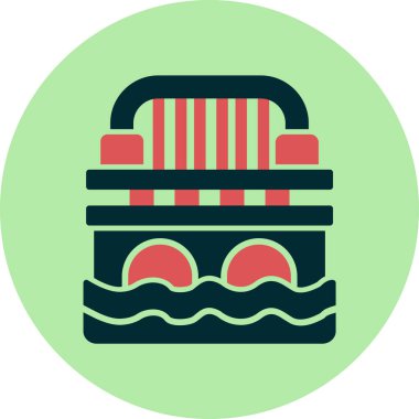 Su ve Köprü. basit tasarım vektörü