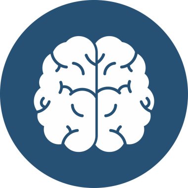 Beyin. Web simgesi basit illüstrasyon 
