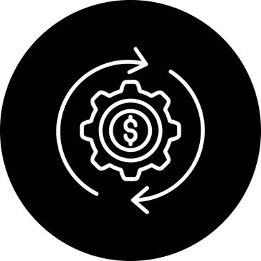 Para akışı. Web simgesi basit illüstrasyon