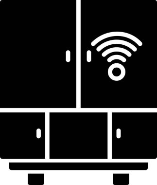 Smart Buzdolabı web simgesi, basit vektör illüstrasyonu