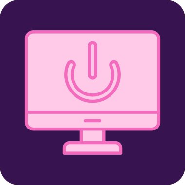 Bir güç düğmesi simgesinin vektör çizimi