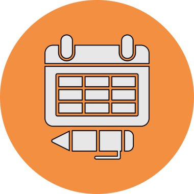 zamanlama, takvim simgesi vektör illüstrasyonu