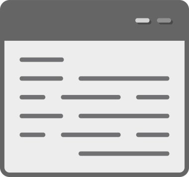 Yazı web simgesi, vektör illüstrasyonu