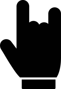 Kaya El Hareketi Modern Simge, Beyaz Arkaplanda Vektör İllüstrasyonu 