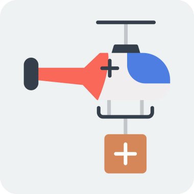 Helikopter. Web simgesi basit illüstrasyon