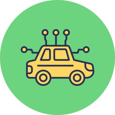 Özerk ikon vektör illüstrasyonu