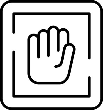 Dur tabelası. Web simgesi basit illüstrasyon