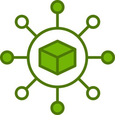 Dağıtım simgesi tasarımının vektör illüstrasyonu