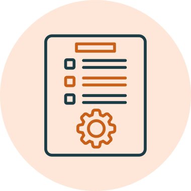 Minimalist bir dizaynda bir belge simgesinin vektör illüstrasyonu.