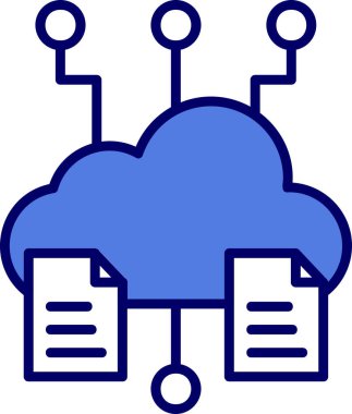 İnternet amaçları için büyük verileri temsil eden soyut düz tasarım simgesi.