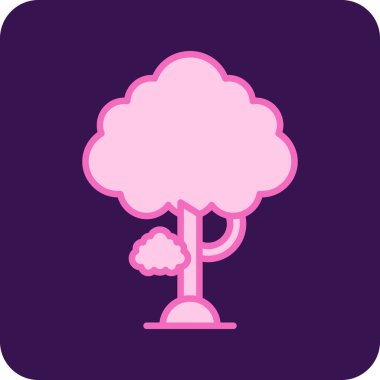 Sekoya ağaç simgesi vektör illüstrasyonu