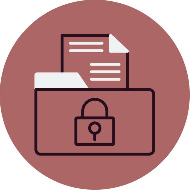 Basit Gizli simge vektör illüstrasyonu