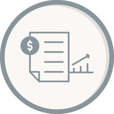 Ekonomi raporunun vektör illüstrasyonu simgesi 