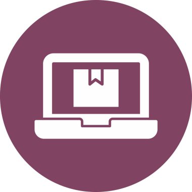 dizüstü bilgisayar simgesi, vektör illüstrasyonu basit tasarım