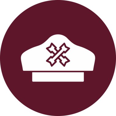 korsan şapka simgesi, vektör illüstrasyonu 