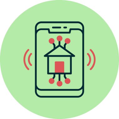 akıllı ev simgesi, vektör illüstrasyon tasarımı