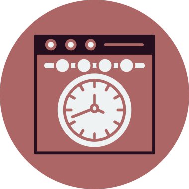 saat, saat, simge vektör illüstrasyonunu izle