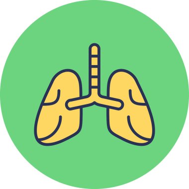 İnsan ciğerlerinin basit çizimi