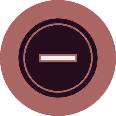 Eksi işareti simge vektör çizim