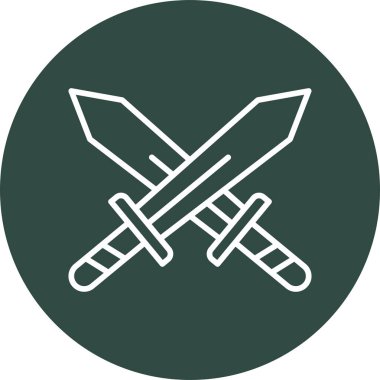 Kılıçlar. Web simgesi basit illüstrasyon