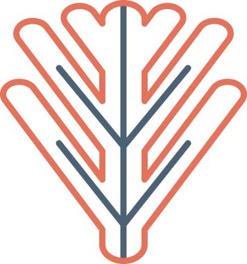 Tropikal yaprak. Web simgesi basit illüstrasyon 