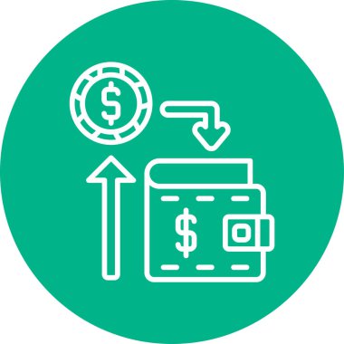  Gelir. Web simgesi basit illüstrasyon