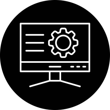 bilgisayar simgesi, vektör illüstrasyonu basit tasarım