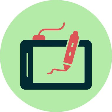 Tablet ikon vektör çizimi 