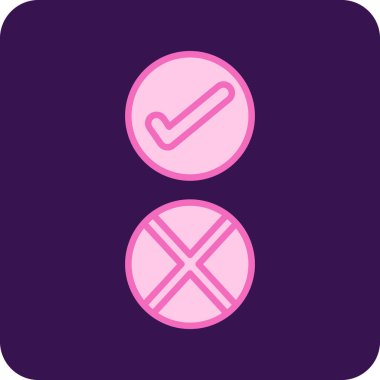 Doğrulama simgesinin basit doğrusal çizimi