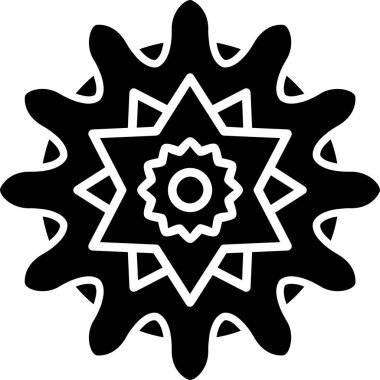 Mandala 'nın basit tasviri, kutsal çiçek sembolü.