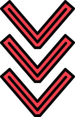 Basit oklar. Web simgesi illüstrasyonu