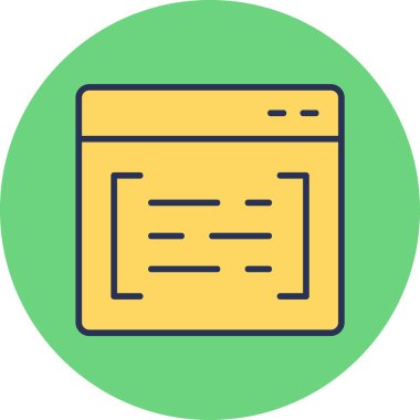 Tarayıcı modern simgesinin vektör illüstrasyonu