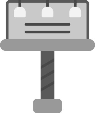 reklam panosu simgesi, vektör illüstrasyonu basit tasarım