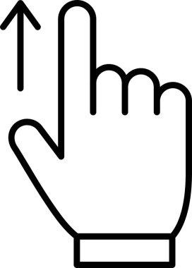 El simgesini kaydır. vektör illüstrasyonu