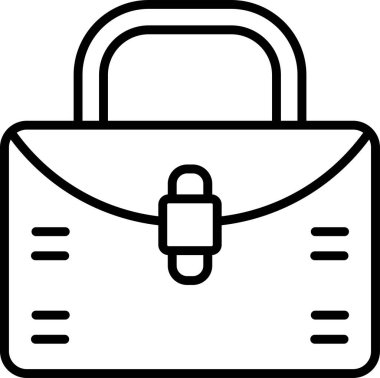 Çanta. Web simgesi basit illüstrasyon