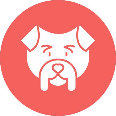 Safkan Bulldog logosu. hayvan simgesi. 