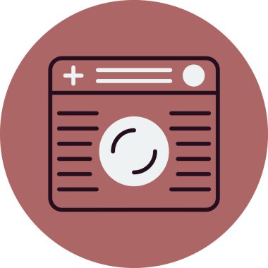 Kamera. Web simgesi basit tasarım 