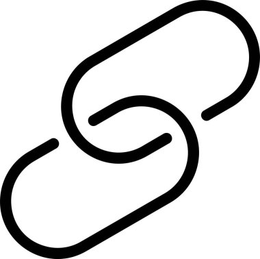 Basit bağlantı simgesi vektör illüstrasyonu