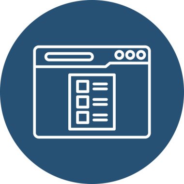 İş ve vektör illüstrasyonu için Quiz web simgesi