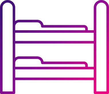 Bunk Bed web simgesi vektör illüstrasyonu