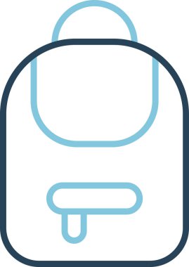 Sırt çantası. Web simgesi vektör illüstrasyonu